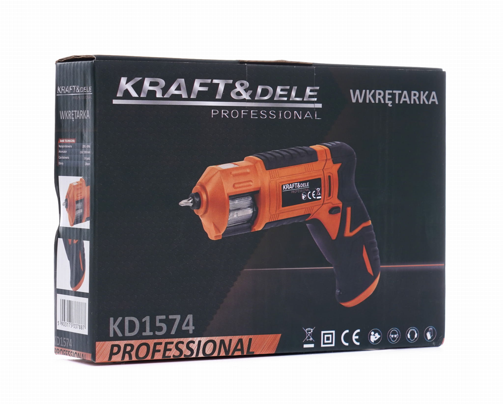 Wkrętarka AKU 1300mAh LED + Bity KD1574 - obrazek 9