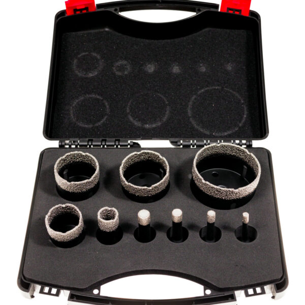 Zestaw 9 otwornic diamentowych do cięcia na sucho M14 PRO PRO-WA352