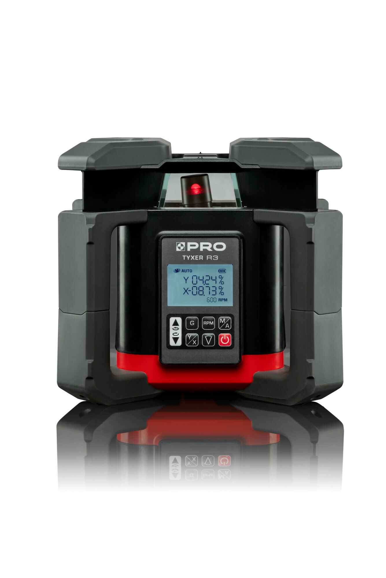 Laserowy Niwelator Rotacyjny TYXER R3 Digital-mm (cyfrowy, czerwona wiązka, detektor mm) PRO - obrazek 3