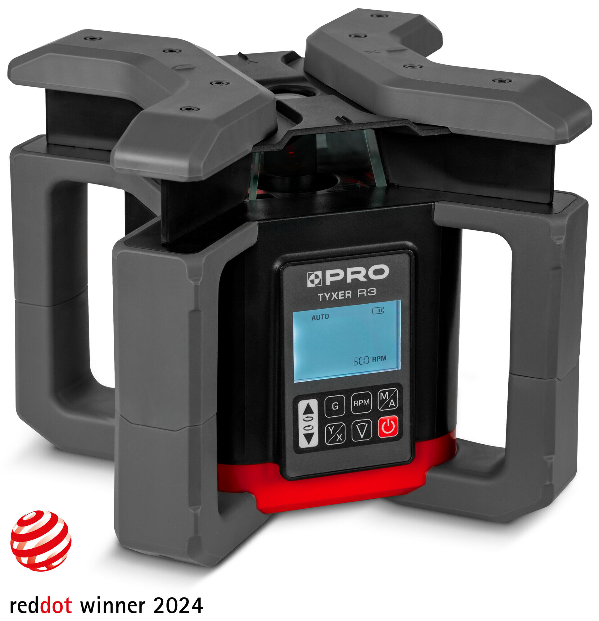 Laserowy Niwelator Rotacyjny TYXER R3 Digital-mm (cyfrowy, czerwona wiązka, detektor mm) PRO - obrazek 6