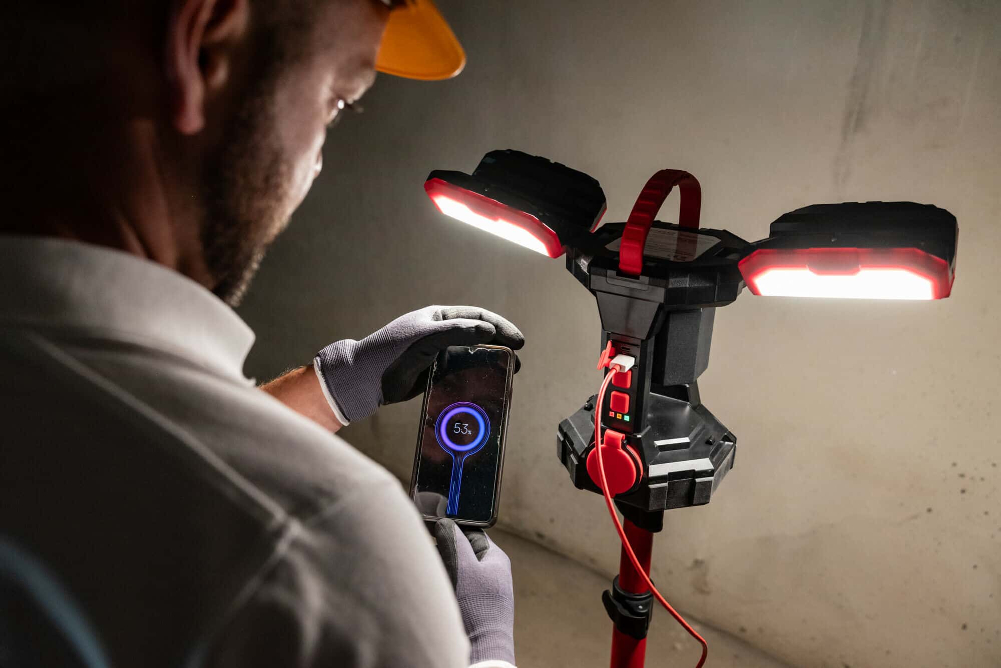 REFLEKTOR LED STREFOWY ROZKŁADANY AKUMULATOR LI-ION 5000LM - obrazek 7