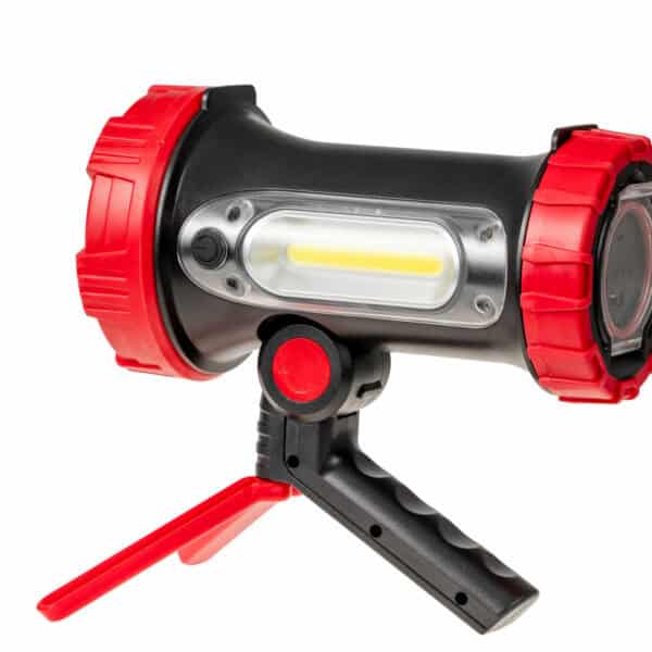 Latarka LED szperacz akumulator LI-ION ruchomy uchwyt 350LM+180LM