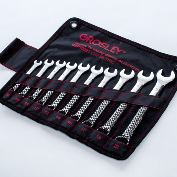 Zestaw 10 kluczy płasko-oczkowych