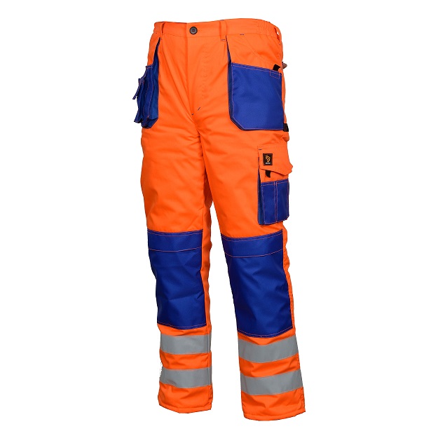 PROMAN SPODNIE DO PASA OCIEPLANE HV POMARAÑCZOWE