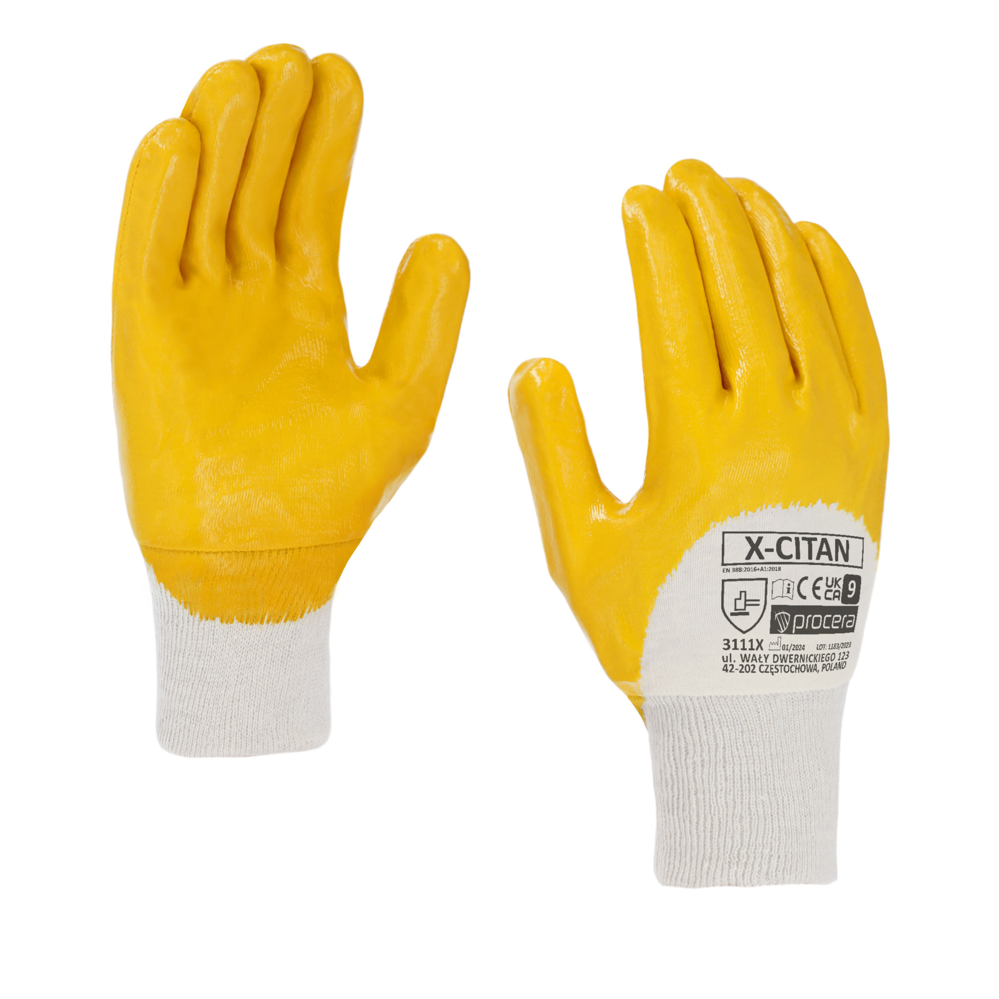 RĘKAWICE OCHRONNE POWLEKANE NITRYLEM X-CITAN