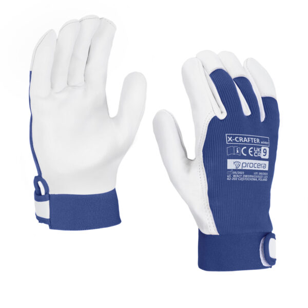 RĘKAWICE OCHRONNE OCIEPLANE WZMOCNIONE KOZIĄ SKÓRĄ X-CRAFTER WINTER