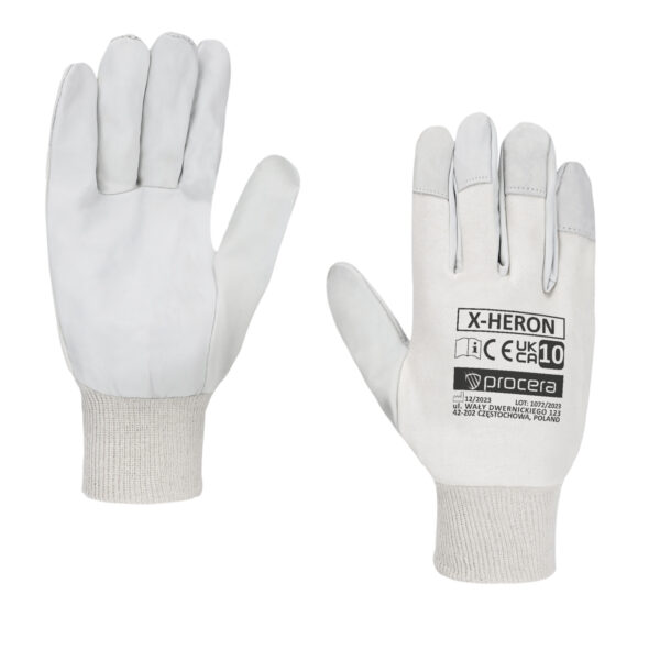RĘKAWICE OCHRONNE WZMOCNIONE KOZIĄ SKÓRĄ X-HERON