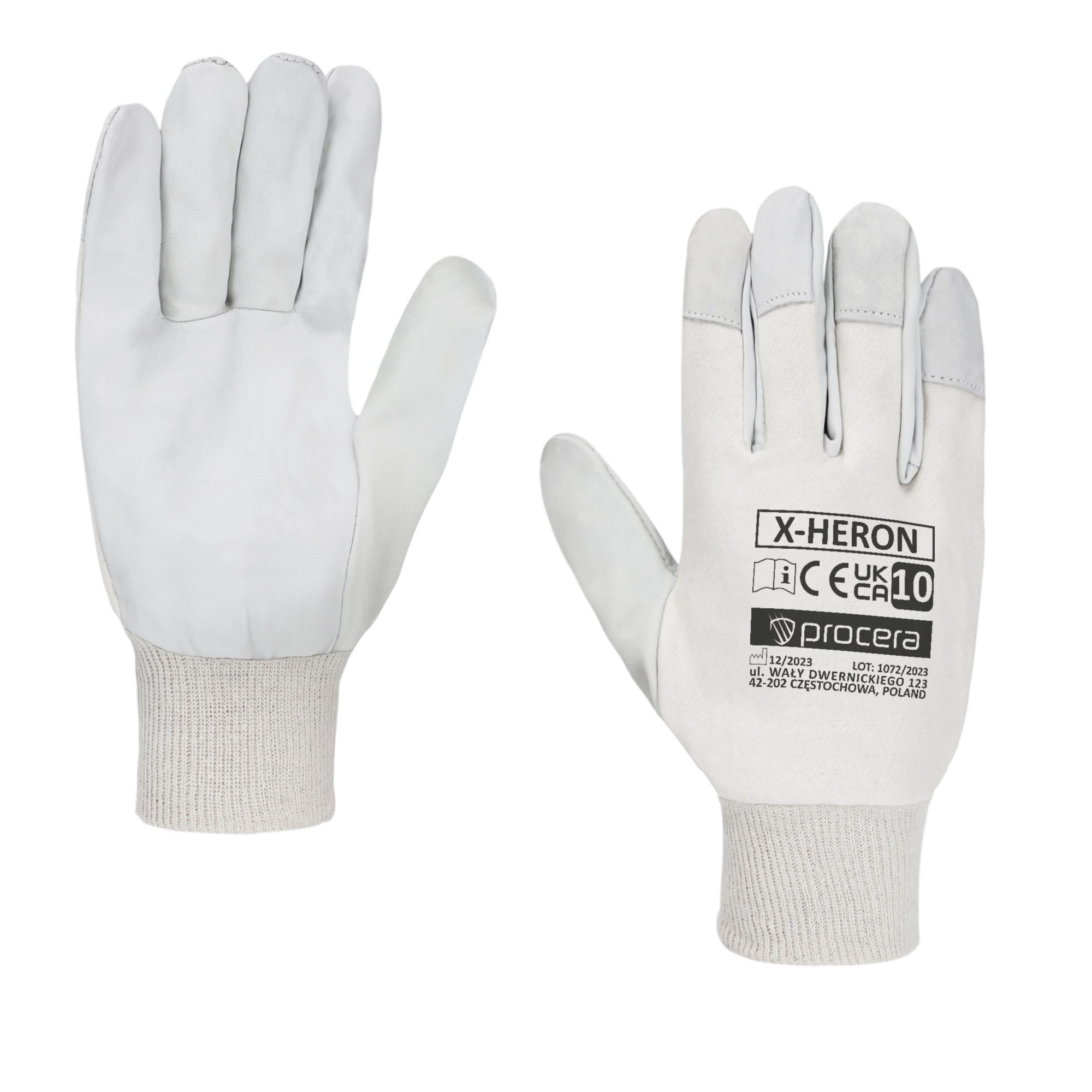 RĘKAWICE OCHRONNE WZMOCNIONE KOZIĄ SKÓRĄ X-HERON