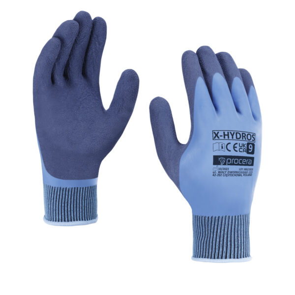 RĘKAWICE OCHRONNE PODWÓJNIE POWLEKANE LATEKSEM X-HYDROS