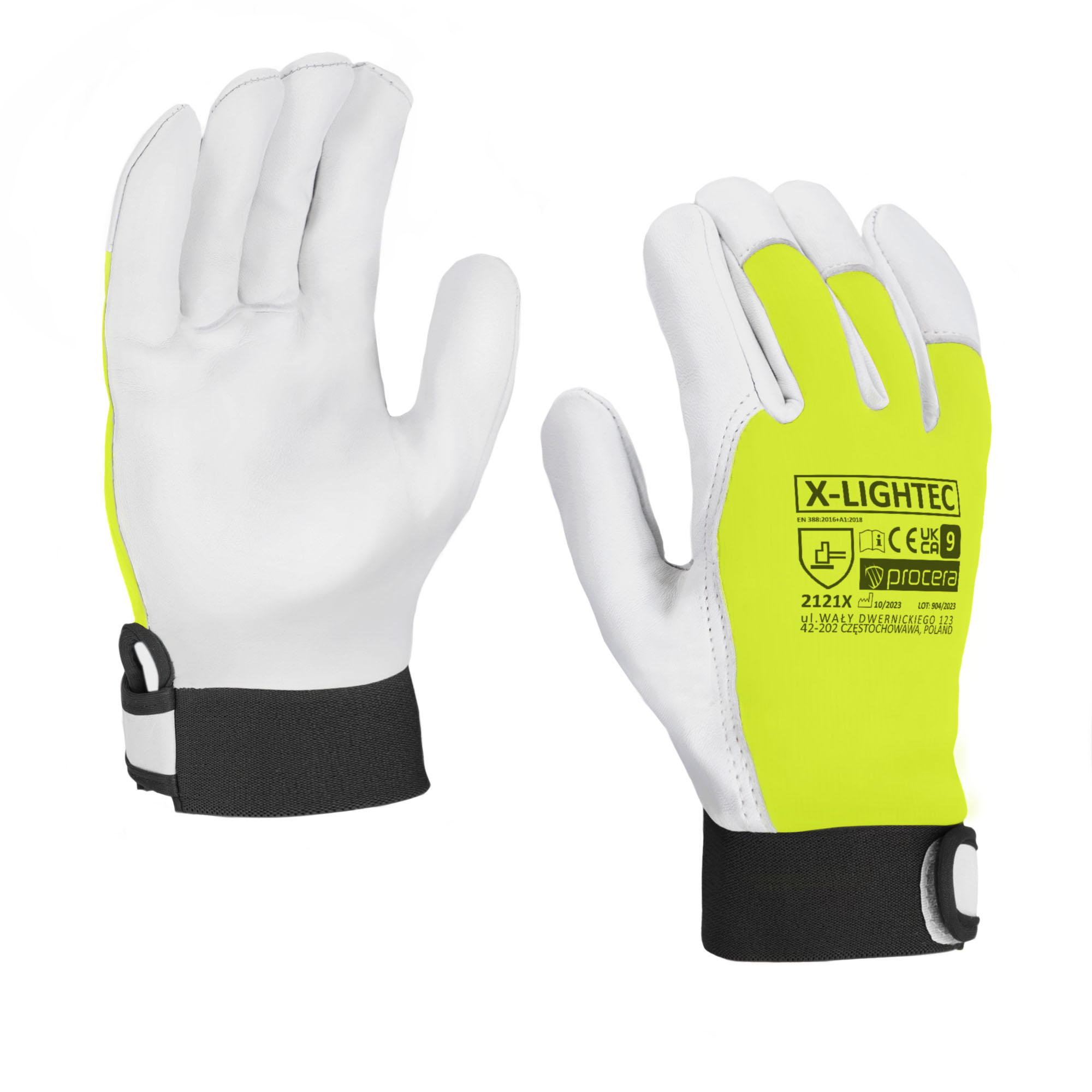 RĘKAWICE OCHRONNE WZMOCNIONE KOZIĄ SKÓRĄ X-LIGHTEC