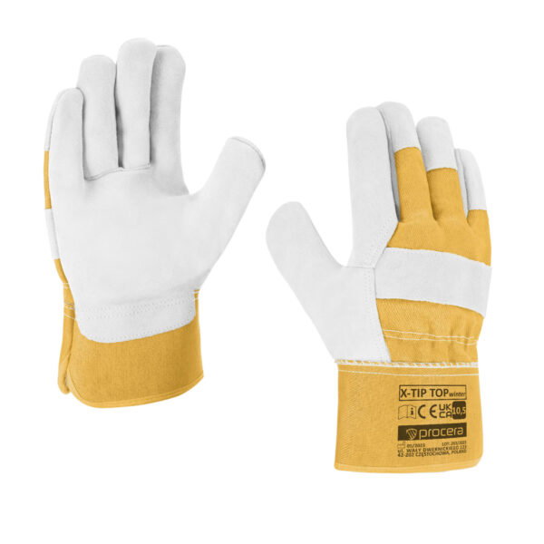 RĘKAWICE WZMOCNIONE SKÓRĄ OCIEPLANE X-TIP TOP WINTER ROZM. 10,5