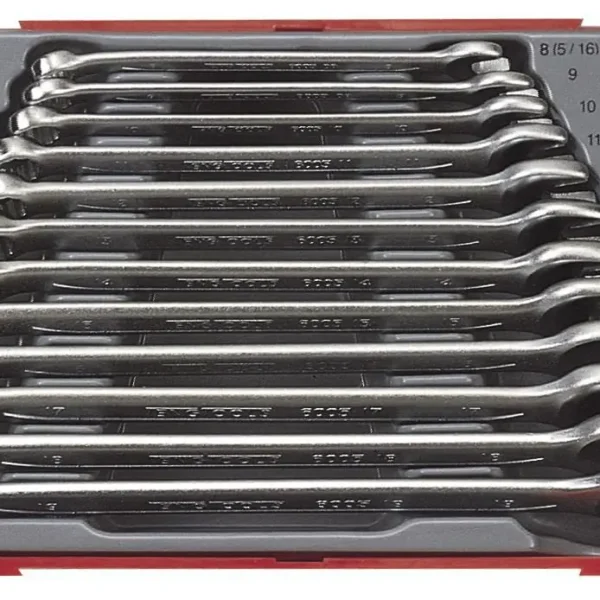 Klucze płasko-oczkowe w zestawie Teng Tools TT1236