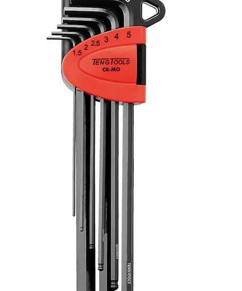 9-elementowy zestaw kluczy 6-kątnych długich z kulką 1499MML Teng Tools