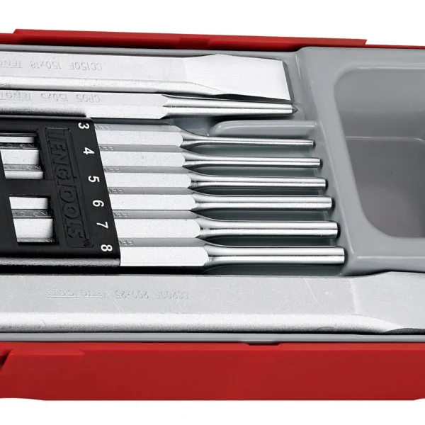 9-elementowy zestaw przecinaków, wybijaków, punktaków Teng Tools TTPC09