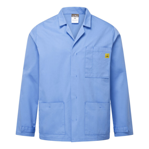 Antystatyczna bluza laboratoryjna ESD Hamilton Niebieski AS18 Portwest