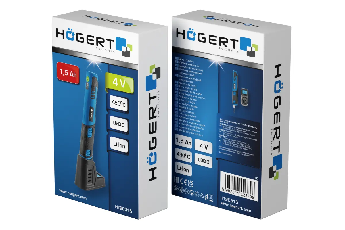 Lutownica akumulatorowa 4V Hogert - obrazek 5