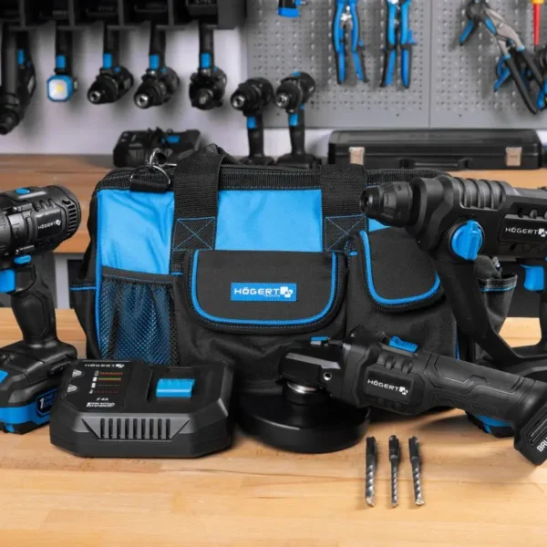 Zestaw akumulatorowych elektronarzędzi 18V CONSTRUCTION Hogert