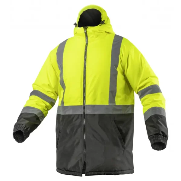 LEDA kurtka ostrzegawcza parka ocieplana żółta
