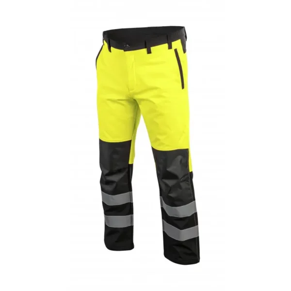 TRAUN spodnie ostrzegawcze softshell żółte