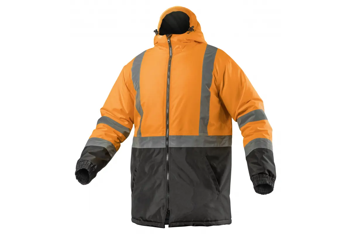 LEDA kurtka ostrzegawcza parka ocieplana pomarańczowa