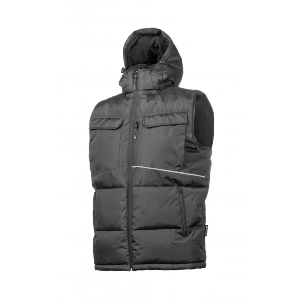 BORGER kamizelka ocieplana z kapturem czarna