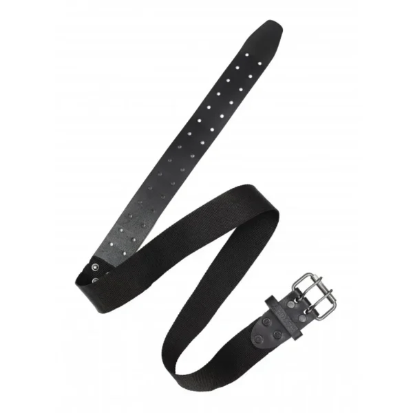 Pasek materiałowo-skórzany