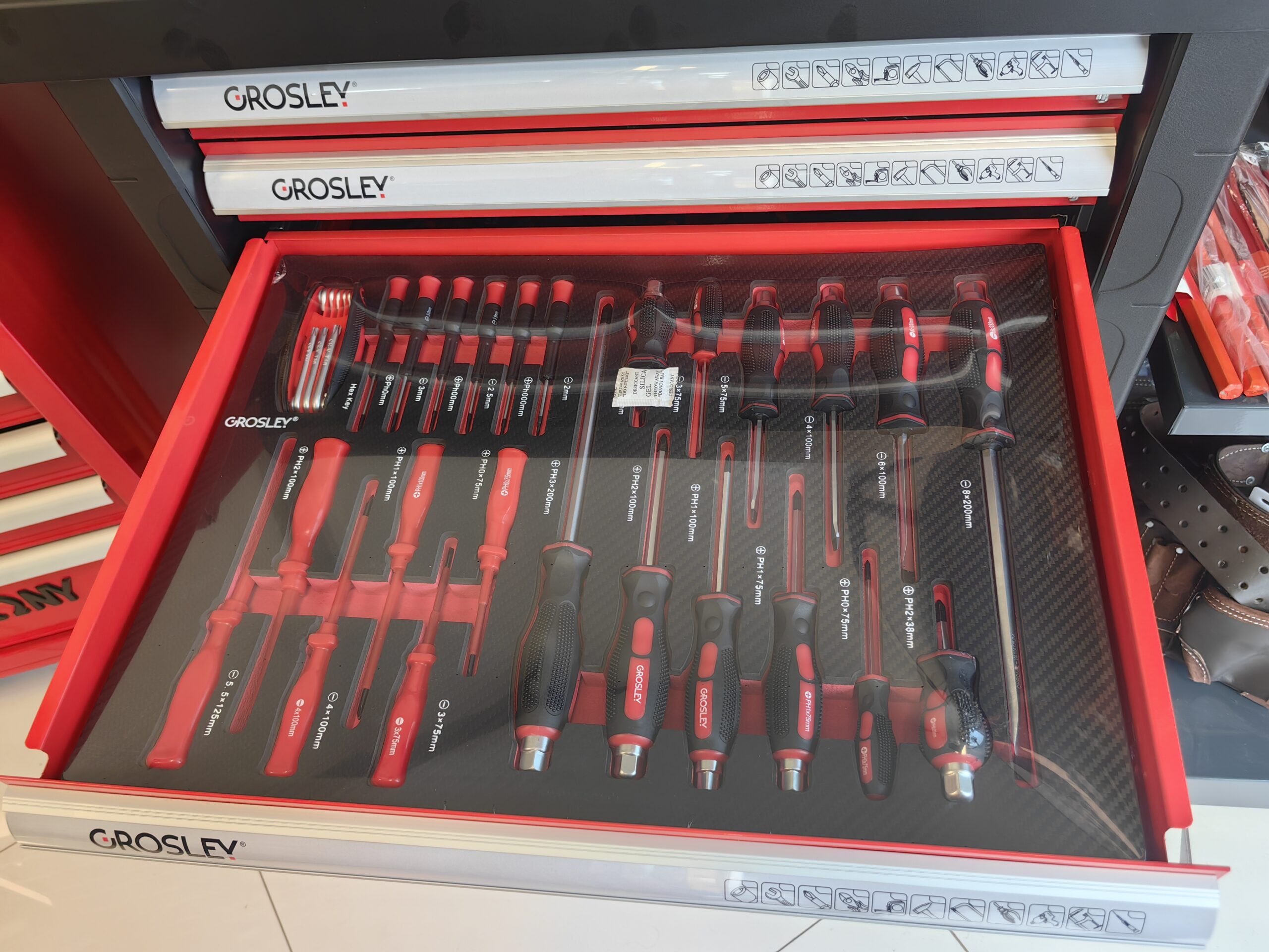 Wózek warsztatowy 6 szuflad z zestawem 156 narzędzi Grosley - obrazek 6