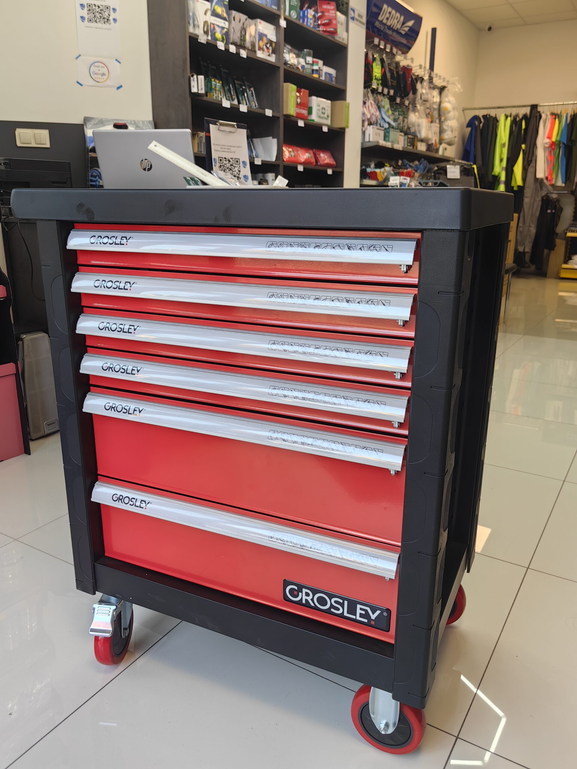 Wózek warsztatowy 6 szuflad z zestawem 156 narzędzi Grosley - obrazek 3