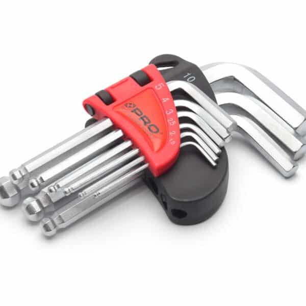 Zestaw 9 kluczy HEX z kulką krótkich