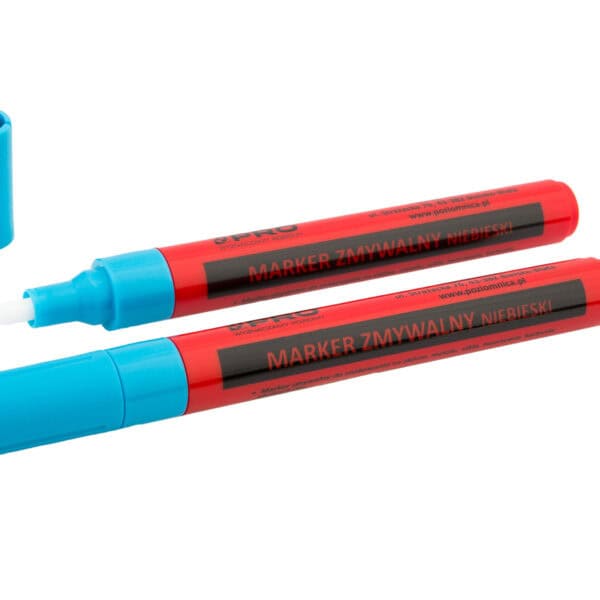 Marker zmywalny niebieski okrągły końcówka 2-4 mm