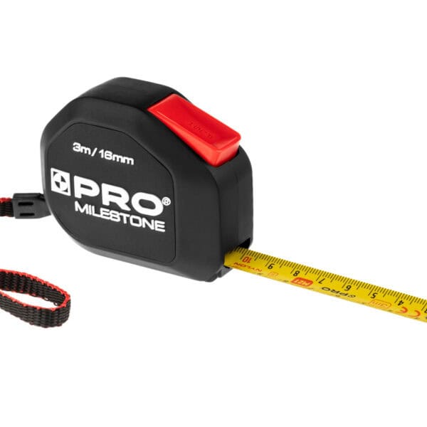 Miara zwijana Milestone, nylon, hamulec odwrotny, 3m