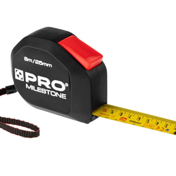 Miara zwijana Milestone, nylon, hamulec odwrotny, 8m