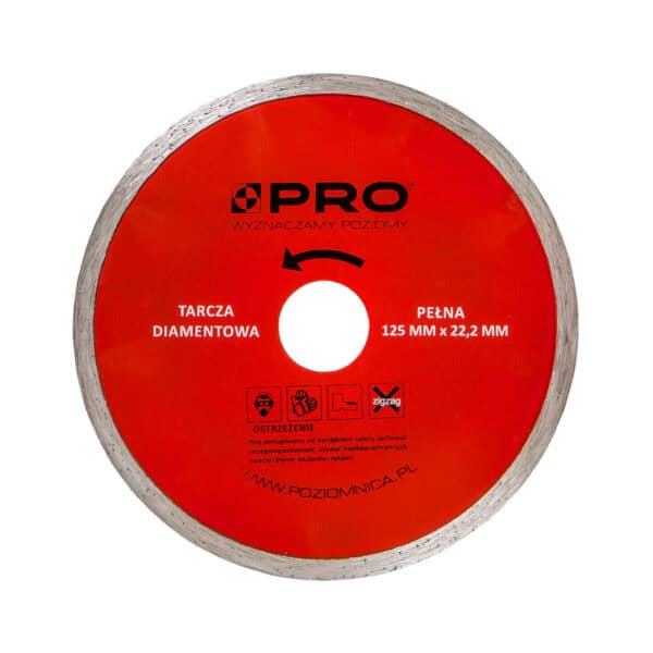 Tarcza diamentowa pełna 125 x 22.2 mm