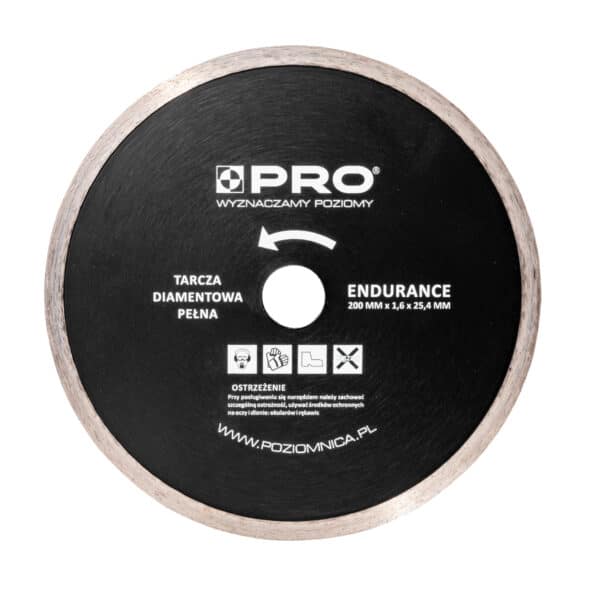 Tarcza diamentowa pełna ENDURANCE 200 x 7 x 1.6 x 25.4 mm