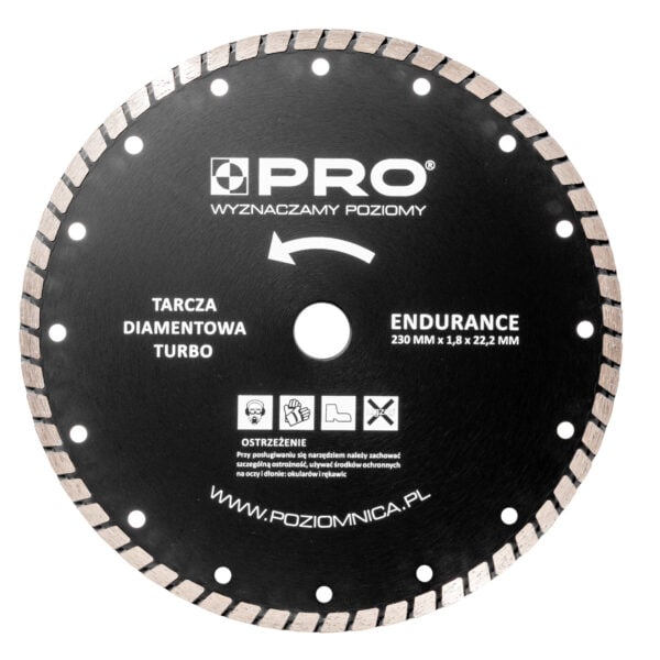 Tarcza diamentowa turbo ENDURANCE 230 x 7 x 1.8 x 22.2 mm