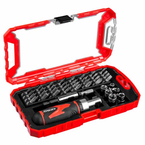 Zestaw bitów i nasadek z grzechotką  41 w 1