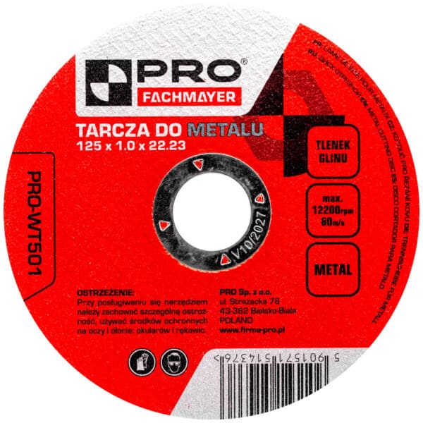 Tarcza do metalu 125 x 1.0 x 22.23 mm