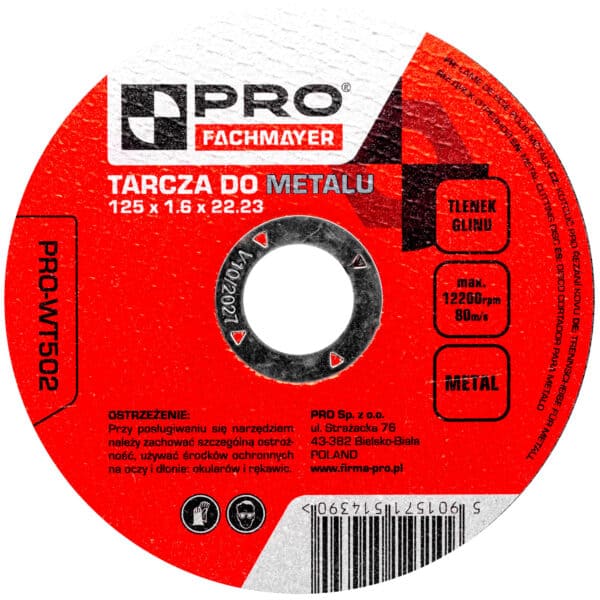 Tarcza do metalu 125 x 1.6 x 22.23 mm