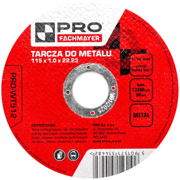 Tarcza do metalu 115 x 1.0 x 22.23 mm