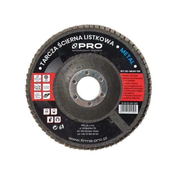 Tarcza ścierna listkowa do metalu gran. 40 x 125 mm