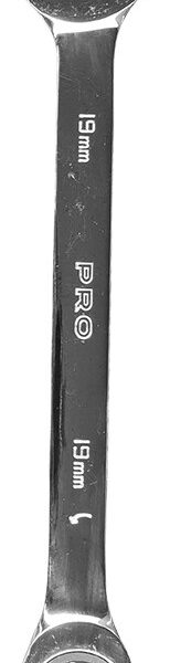 Klucz płaskooczkowy z grzechotką 72t CrV 19 mm