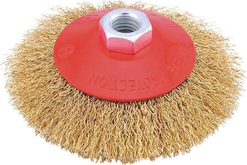 Szczotka tarczowa drut falisty uchwyt M14, rozm. 100 mm