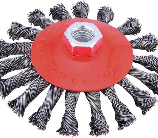 Szczotka tarczowa drut skręcany uchwyt M14 rozm. 100 mm
