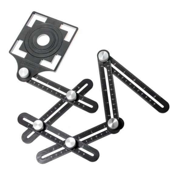 Kątownik nastawny, 6-ramienny, z otworami do gniazdek