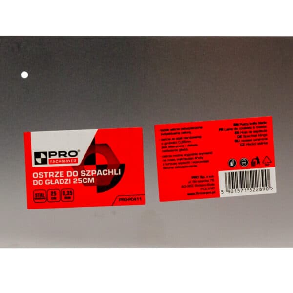 OSTRZE DO SZPACHLI DO GŁADZI 25CM 0.35MM