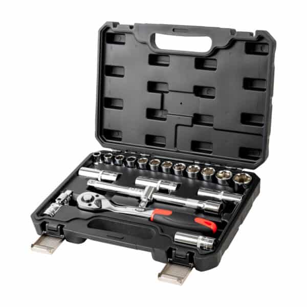 Zestaw kluczy nasadowych z grzechotką 1/2" 20 szt. CrV