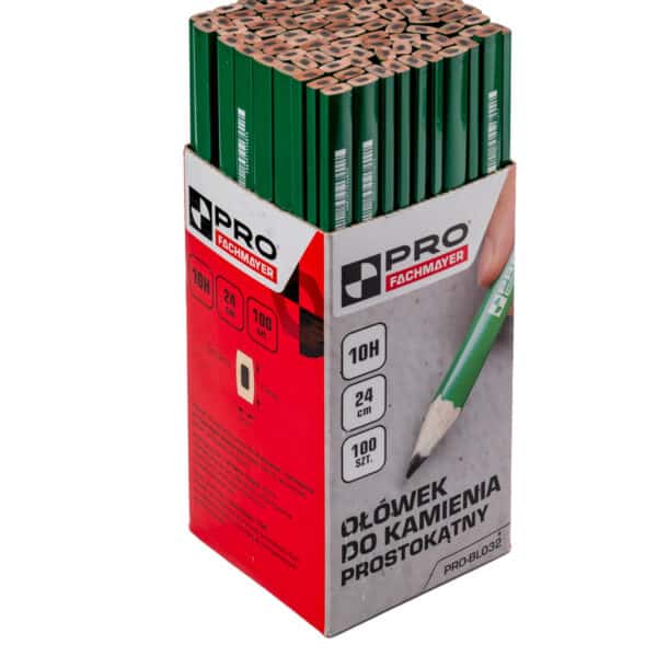 Ołówek do kamienia prostokątny 10H PRO-BL032