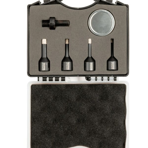 Zestaw otwornic diamentowych do cięcia na sucho M14 + wosk + adapter PRO-WA353