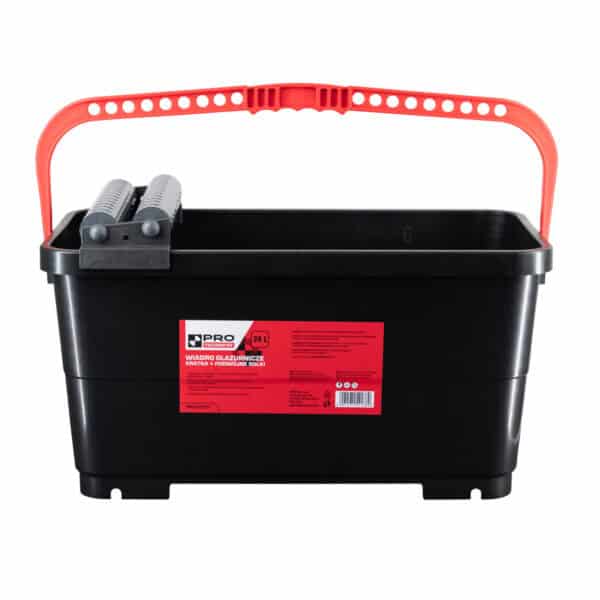 Wiadro glazurnicze 24 l + kratka + podwójne rolki Pro
