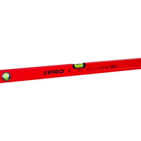 Poziomnica PRO600 malowana czerwona z magnesami 80 cm
